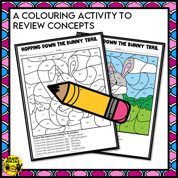 Easter Math Worksheets Numbers to 1000 | Paper