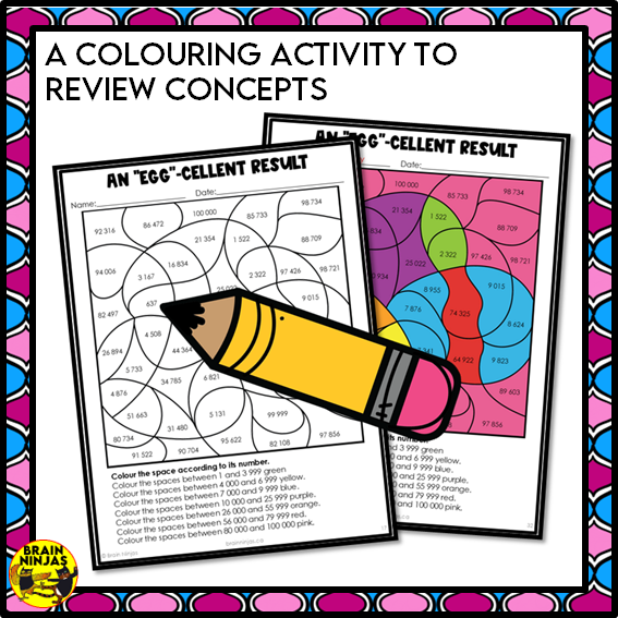 Easter Math Worksheets for Numbers up to 1 000 000 | Paper