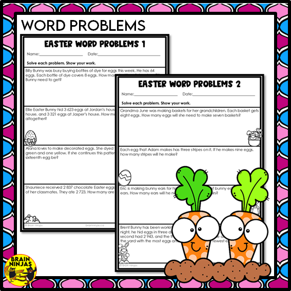 Easter Math Worksheets for Numbers up to 1 000 000 | Paper