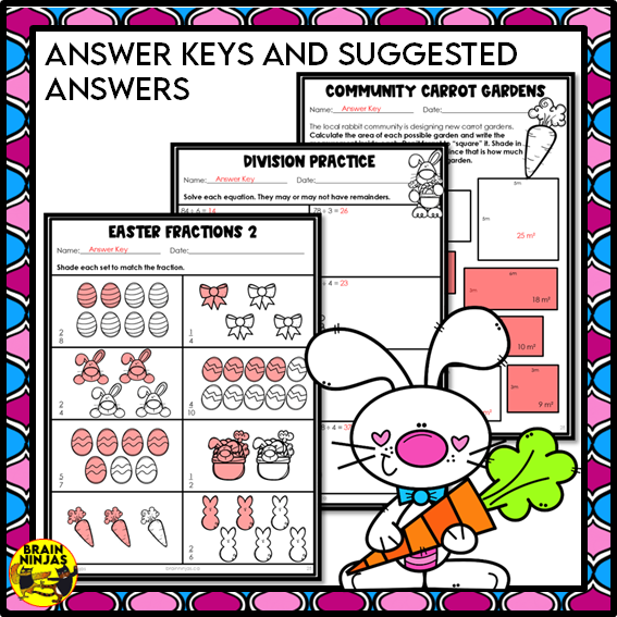 Easter Math Worksheets Numbers to 10 000 | Paper
