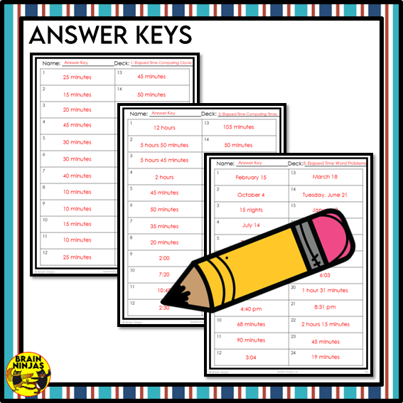 Elapsed Time Reading Clocks and Word Problems Task Cards | Paper and Digital