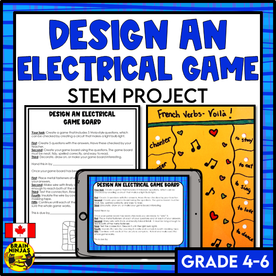 Electricity STEM Challenge Design an Electrical Game Board | Paper and Digital