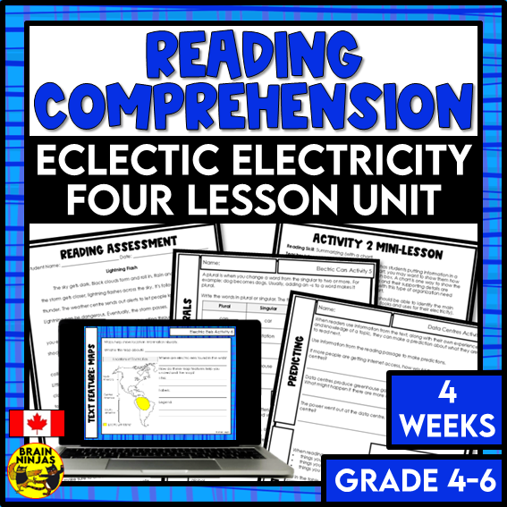 Electricity Reading Comprehension Activities | Paper and Digital