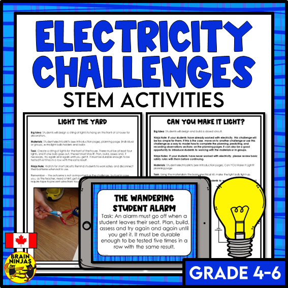 Electricity STEM Challenges | Paper and Digital