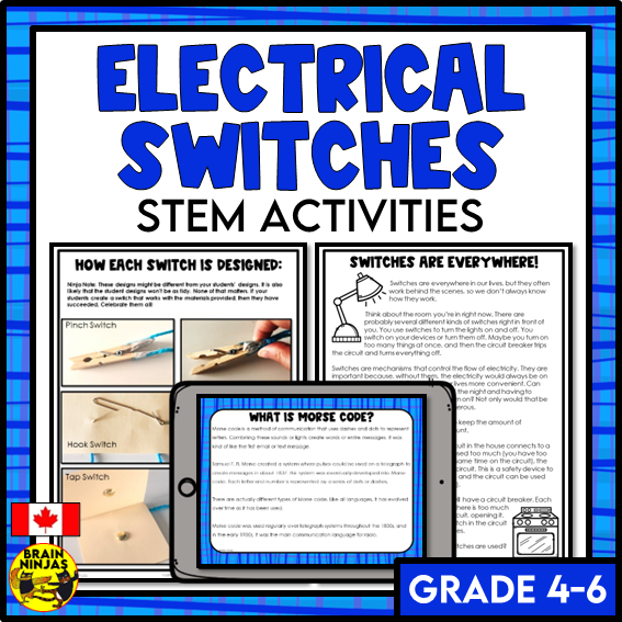 Electricity Switches STEM Challenges | Paper and Digital