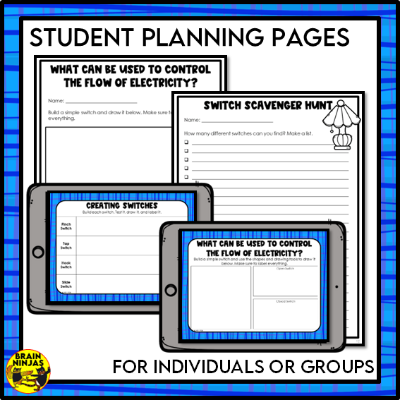 Electricity Switches STEM Challenges | Paper and Digital