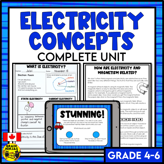 Electricity and Magnetism Unit Bundle | Paper and Digital