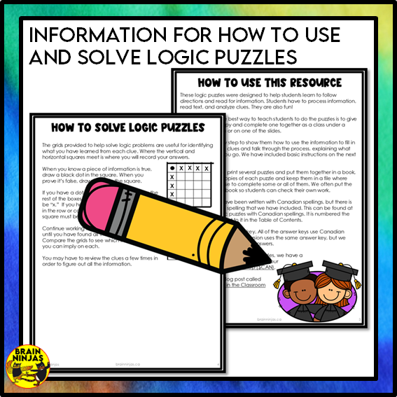 End of the Year Logic Puzzles | Paper and Digital