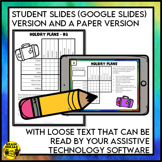 End of the Year Logic Puzzles | Paper and Digital