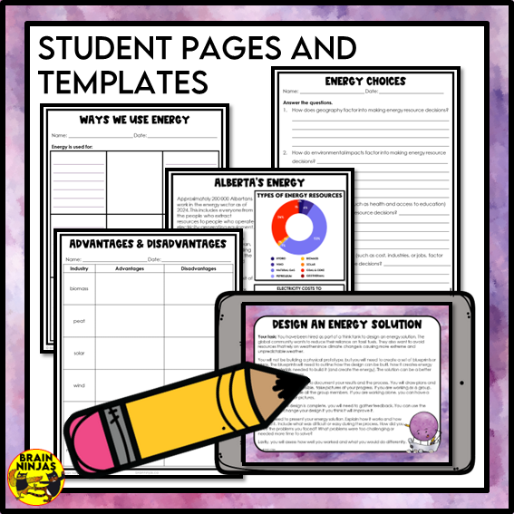 Natural Resources and Energy Generation Lessons and Activities | Paper and Digital