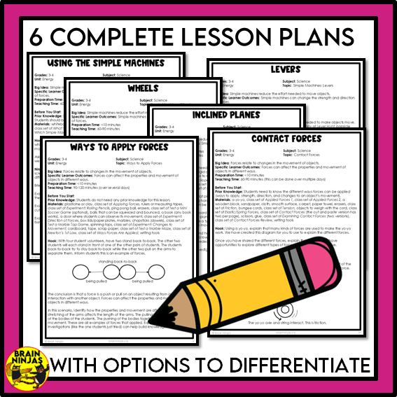 Energy Unit Alberta Grade 3 Science Lessons and Activities | Paper and Digital