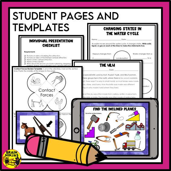 Energy Unit Alberta Grade 3 Science Lessons and Activities | Paper and Digital