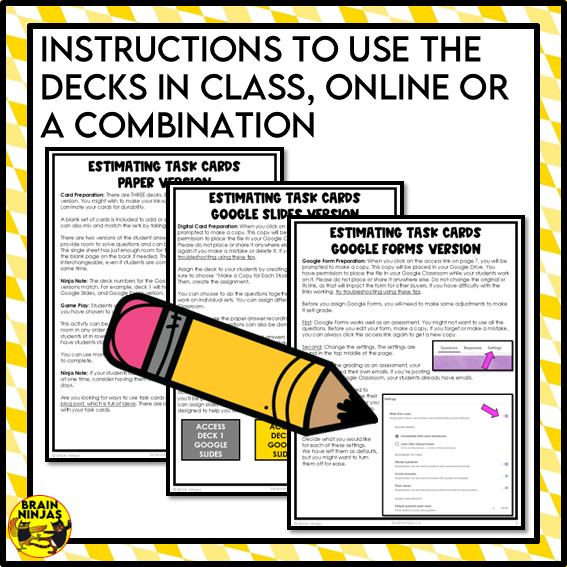 Estimating Sums and Differences Up to a Million Math Task Cards | Paper and Digital