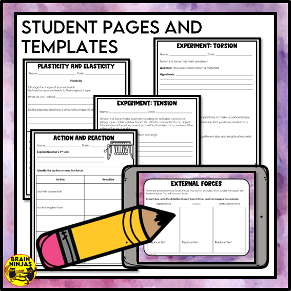 External and Internal Forces Lessons and Activities | Paper and Digital