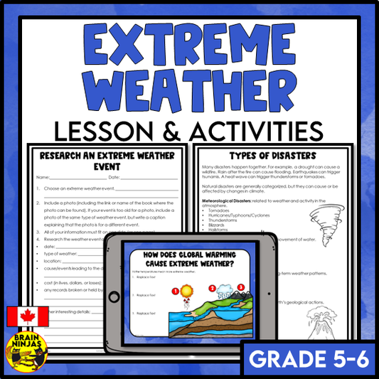 Extreme Weather Lesson and Activities | Paper and Digital