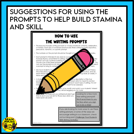 February Monthly Writing Prompts | Paper and Digital