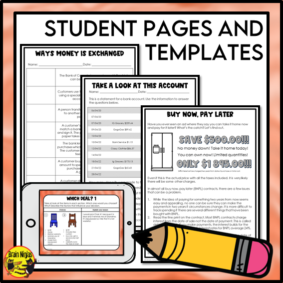 Financial Literacy | Health and Wellness Unit | Paper and Digital | Grades 4 to 6