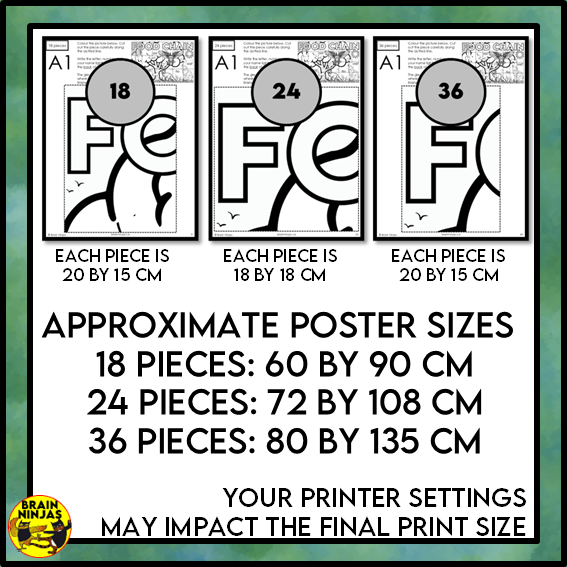 Food Chains Collaborative Poster Colouring Activity | Paper