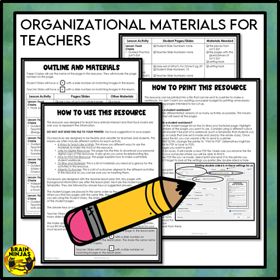 Food Chains Between Canadian Plants and Animals Lesson and Activities | Paper and Digital