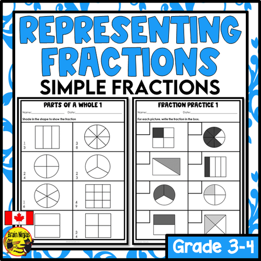 Proper Fractions Math Worksheets | Paper | Grade 3