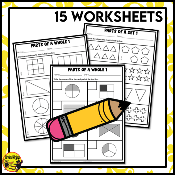 Representing Fractions Within One Math Worksheets | Paper