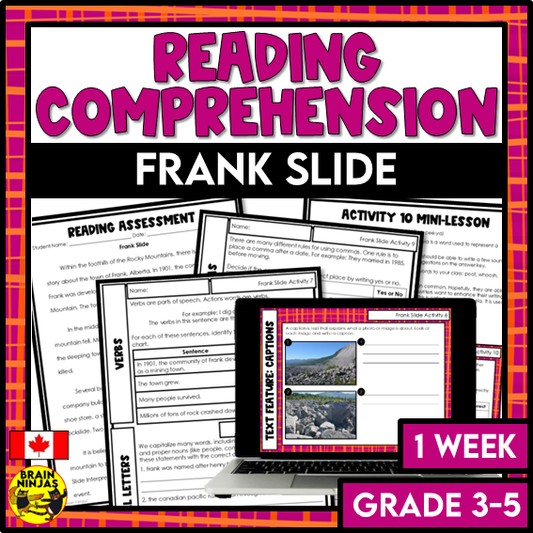 Frank Slide Reading Comprehension Activities | Paper and Digital