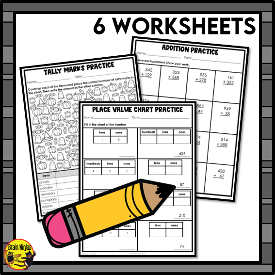 Free Math Worksheets Numbers to 1000 | Paper | Grade 3 – brainninjas