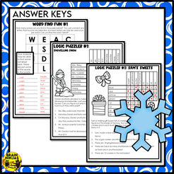 Free Winter and Christmas Word Games, Puzzles, and Writing Prompts | P ...
