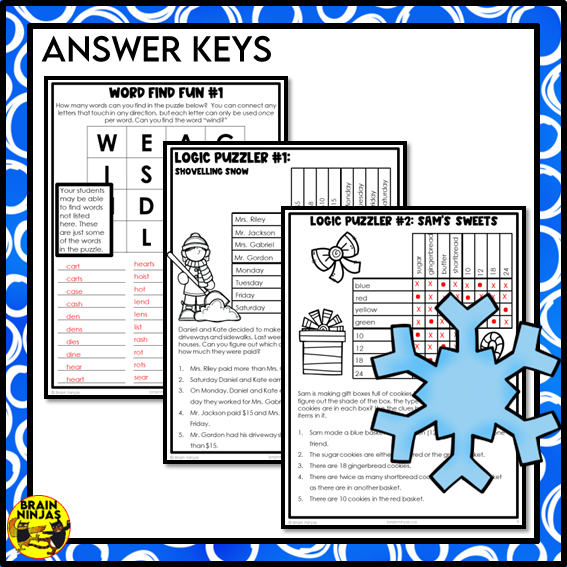 Free Winter and Christmas Word Games, Puzzles, and Writing Prompts | Paper and Digital