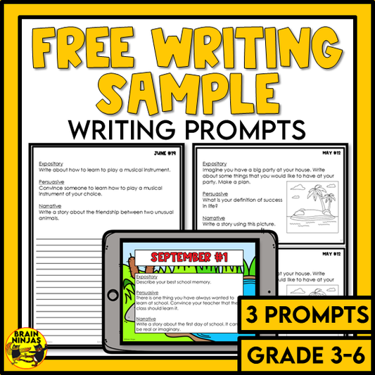 Free Daily Writing Prompts | Monthly Sample | Paper and Digital
