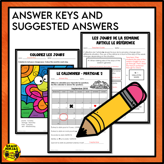French Calendar Activities | Paper and Digital