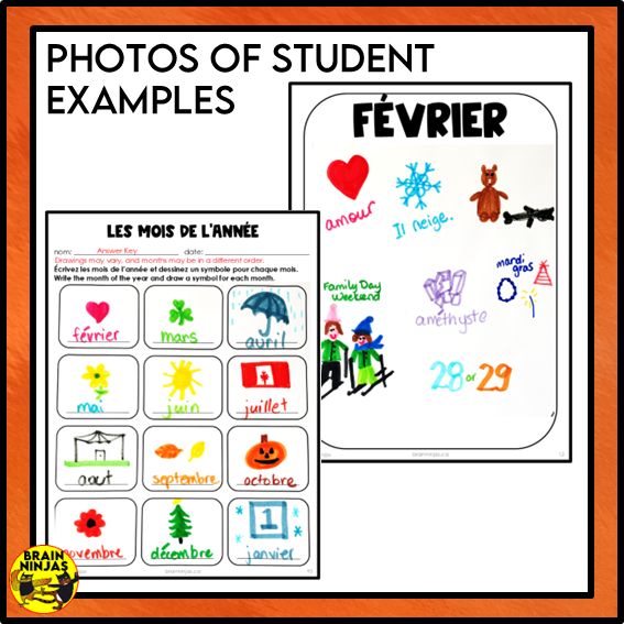 French Calendar Activities | Paper and Digital