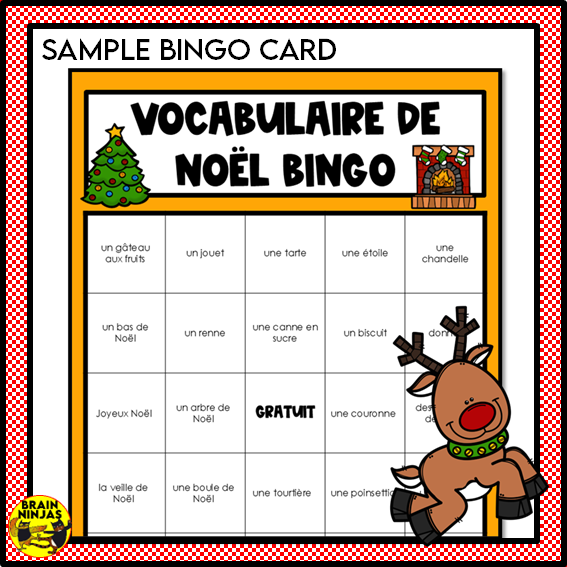 French Christmas Activity Bundle for FSL or French Core Classes | Paper and Digital