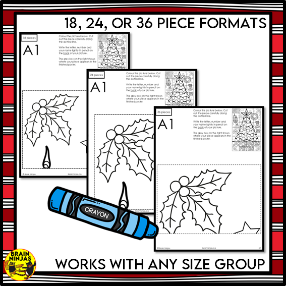 French Joyeuses Fêtes Christmas Collaborative Poster | Paper
