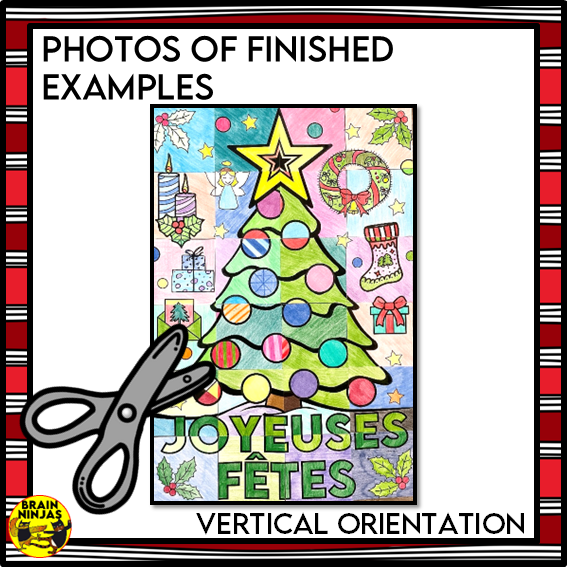 French Joyeuses Fêtes Christmas Collaborative Poster | Paper