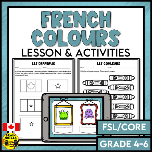French Colours Lesson and Activities | Paper and Digital