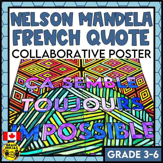 FRENCH Impossible Quote Collaborative Poster Nelson Mandela | Paper