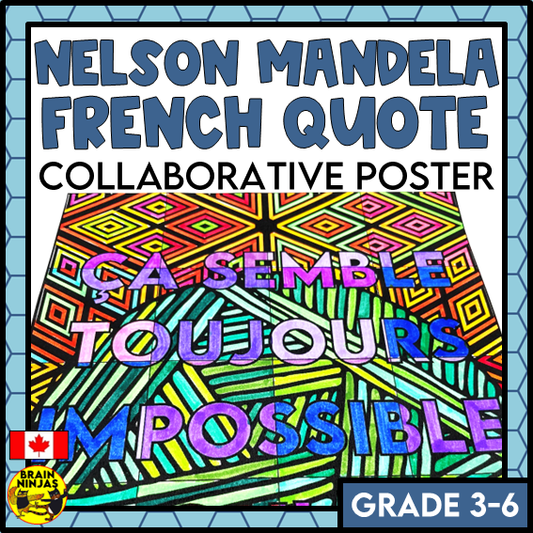 FRENCH Impossible Quote Collaborative Poster Nelson Mandela | Paper