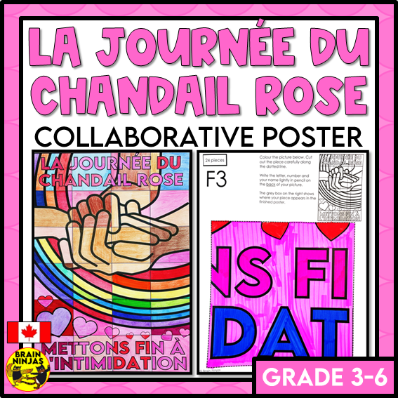 La Journée du chandail rose French Pink Shirt Day Collaborative Poster | Paper