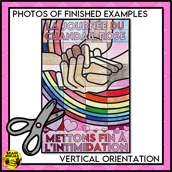 La Journée du chandail rose French Pink Shirt Day Collaborative Poster | Paper