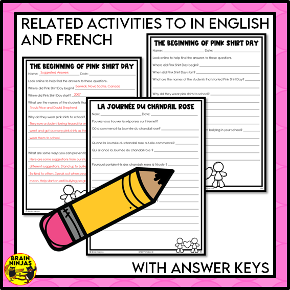 La Journée du chandail rose French Pink Shirt Day Collaborative Poster | Paper