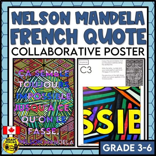 FRENCH Impossible Quote Collaborative Poster Nelson Mandela | Paper