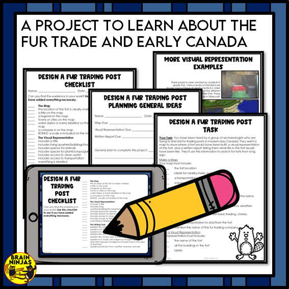 Design A Fur Trading Post Project Based Learning | Paper and Digital