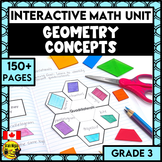 Geometry Interactive Math Unit | Paper | Grade 3 – brainninjas