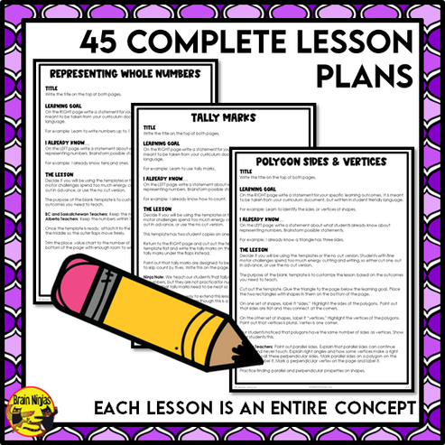 Year Long Math Interactive Math Unit Bundle | Paper | Grade 3 – brainninjas