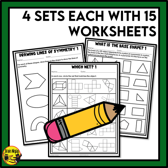 Saskatchewan Aligned Geometry Math Worksheets Bundle | Paper | Grade 4