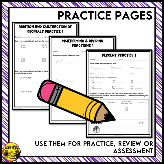 Year Long Math Interactive Math Unit Bundle | Paper | Grade 5 Grade 6 ...