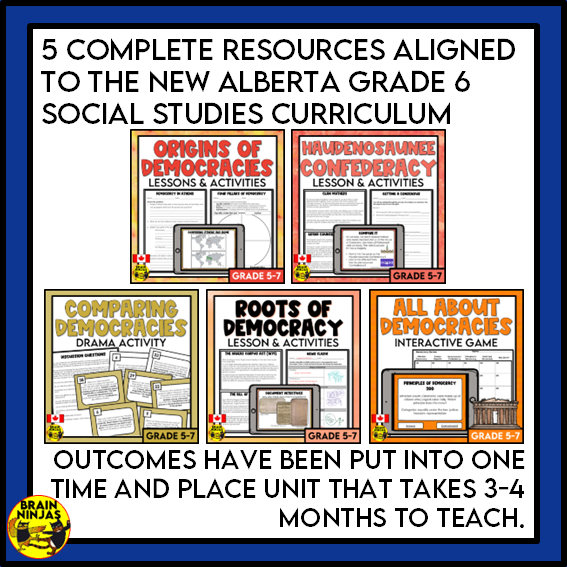 Grade 6 Alberta Social Studies Time and Place Unit | Paper and Digital
