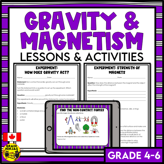 Gravity and Magnetism Lessons and Activities About Non-Contact Forces | Paper and Digital