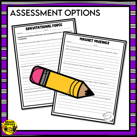 Gravity and Magnetism Lessons and Activities About Non-Contact Forces | Paper and Digital